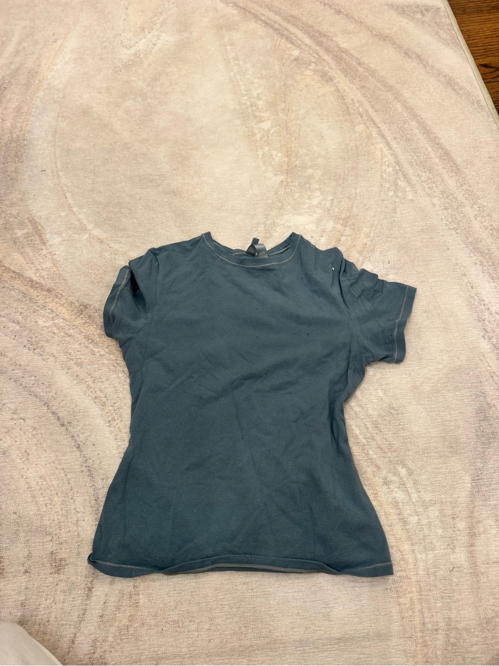 SKIMS Short-Sleeve Crew Tee in Dark Teal